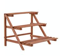 vidaXL 3-Tier Plant Stand Cedar Wood 48x45x40cm Garden Flower Display Rack