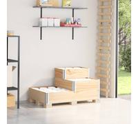 vidaXL 3-Tier Raised Bed 120x80 cm Solid Wood Pine, Brown