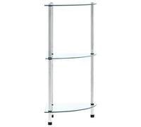 Vidaxl 3-Tier Shelf Transparent 30X30X67 Cm Tempered Glass
