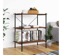 (black and dark wood, 80 x 40 x 92 cm) vidaXL Shelving Unit Home Decor Bookcase Bookshelf Standing Display Shelf