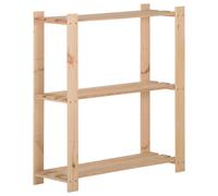 Vidaxl 3-Tier Storage Rack 80X28.5X90 Cm Solid Pinewood