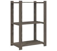 vidaXL 3-Tier Storage Rack Grey 60x38x90 cm Solid Wood Pine