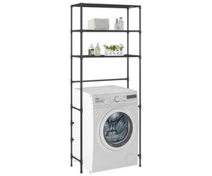 Vidaxl 3-Tier Storage Rack Over Laundry Machine Black 69X28X169 Cm
