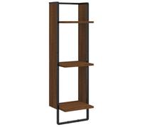 vidaXL 3-Tier Brown Oak Wall Shelf Set of 2
