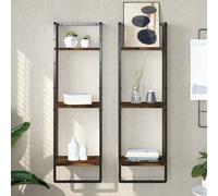 Wall Shelf with Bar Floating Shelf Wall Mounted Shelf Display Wall Rack vidaXL