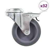 vidaXL 32 pcs Bolt Hole Swivel Casters 75 mm