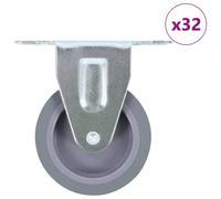 vidaXL 32x Fixed Casters 75mm Trolley Furniture Moving Bed Drawer Box Wheels
