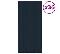 vidaXL 36x Roof Panels Galvanised Steel Anthracite Garage Shed Roof Panel