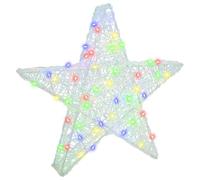vidaXL 3D Star with 50 LEDs Multicolour 55 x 53.5 x 10 cm Acrylic, Living Room, Modern Star-Shaped Christmas Ornament, Durable Holiday Display, Minimalist Seasonal Decor, LED Lighting