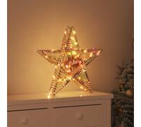 3D Star with 50 LEDs Warm white Christmas Decoration Holiday Ornament vidaXL