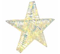 vidaXL 3D Star with 50 LEDs Warm white 55 x 52.5 x 9 cm PET, Living Room, Modern Star-Shaped Christmas Decoration, LED Ornament, Warm White Glow, Holiday Illumination, Simple Design