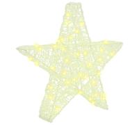 vidaXL 3D Star with 50 LEDs Warm white 55 x 53.5 x 10 cm Acrylic, Living Room, Modern Star-Shaped Christmas Ornament, Durable Holiday Display, Minimalist Seasonal Decor, LED Lighting