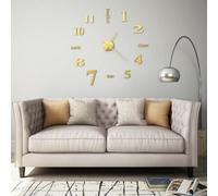 Vidaxl 3D Wall Clock Modern Design 100 Cm Xxl Gold