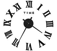 vidaXL 3D Wall Clock Modern Design Black 100 cm XXL