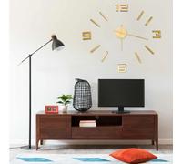 vidaXL 3D Wall Clock Modern Design Gold 100 cm XXL