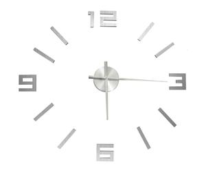 vidaXL 3D Wall Clock Modern Design Silver 100 cm XXL