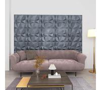 vidaXL 3D Wall Panels 24 Pcs 50X50cm Diamond Grey 6 M²
