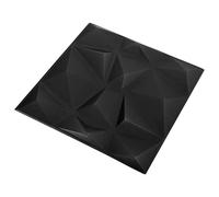 Vidaxl 3D Wall Panels 24 Pcs 50X50 Cm Diamond Black 6 M² Wall Panels