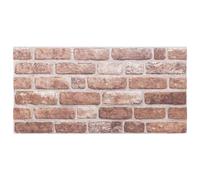 vidaXL 3D Wall Panels Brown EPS Foam - 100x50cm Brick Texture Wallpaper Tile for Interior Design Insulation