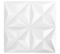 vidaXL 12x 3D Wall Panels Origami White Self-adhesive DIY Wallpaper Cover
