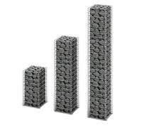 vidaXL 3x Gabions Garden Wall Stone Galvanized Wire 50/100/150 cm Basket Mesh