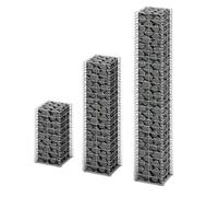 vidaXL 3x Gabions Garden Wall Stone Galvanized Wire 50/100/150 cm Basket Mesh vi