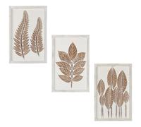 vidaXL 3x Hand-Carved Wall Panels MDF Wall Cover Panelling Makeup Decoration