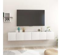 vidaXL 3x Hanging TV Cabinets White Entertainment Centre TV Stand Wall Unit