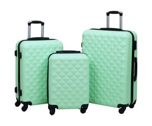 vidaXL 3x Hardcase Trolley Set Mint ABS Space-saving Travel Luggage Suitcase