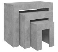 Vidaxl Nesting Coffee Tables 3 Pcs Concrete Grey Engineered Wood