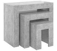 vidaXL 3x Nesting Coffee Tables Engineered Wood Table Furniture Multi Colours