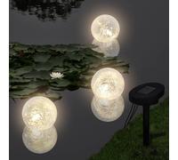 vidaXL 3x Solar Bowl LED Floating Ball Light for Pond Swimming Pool Pond Lamp