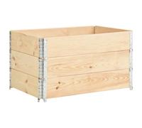 vidaXL 3x Solid Pine Wood Raised Beds 50cm Outdoor Garden Patio Pot Planter