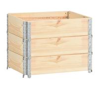 vidaXL 3x Solid Pine Wood Raised Beds 60cm Outdoor Garden Patio Pot Planter