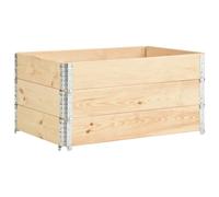 vidaXL 3x Solid Pine Wood Raised Beds 80cm Outdoor Garden Patio Pot Planter