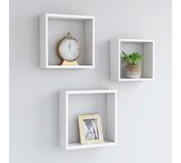 Vidaxl Wall Cube Shelves 3 Pcs White Mdf