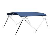vidaXL 4 Bow Bimini Top Navy Blue 243x(230-244)x137 cm Boat Canopy Awning