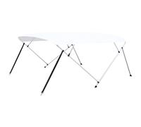 vidaXL 4 Bow Bimini Top White 243x(230-244)x137 cm