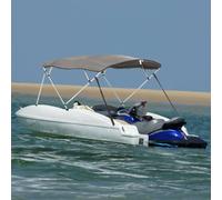 vidaXL 4-bow Bimini Top with Sidewalls 243x(185-198)x137 cm