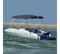 vidaXL 4-bow Bimini Top with Sidewalls 243x(185-198)x137 cm