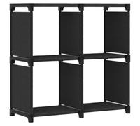 vidaXL 4-cube Display Shelf Black 69x30x72.5 cm Fabric