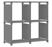 vidaXL 4-Cube Display Shelf Black 69x30x72.5 cm Fabric
