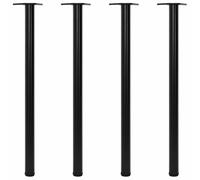 Vidaxl 4 Height Adjustable Table Legs Black 1100 mm