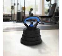 vidaXL 4-in-1 Dumbbell Barbell Kettlebell Set 30kg Black and Blue