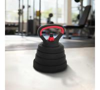 vidaXL 4-in-1 Dumbbell Barbell Kettlebell Set 30kg Black and Red