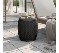 vidaXL 4-in-1 Garden Storage Box Black Polypropylene