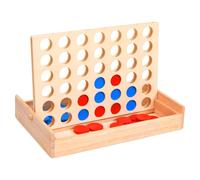 vidaXL 4 in a Row Game Solid Wood Wooden Classic Board Table Game for Family