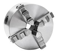 vidaXL 4 Jaw Self-Centering Lathe Chuck 125 mm Steel - High Clamping Accuracy Tool Ideal for Various Surfaces - Compact and Easy to Use - Silver and Black