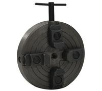vidaXL 4 Jaw Wood Chuck, Wood Turning Chuck for Lathe Machine, Self-centering Lathe Chuck with M18 Connection, Tool Accessory, Steel Black
