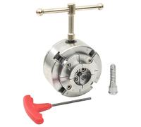 vidaXL 4 Jaw Wood Chuck with M33 Connection Steel Silver 96 mm